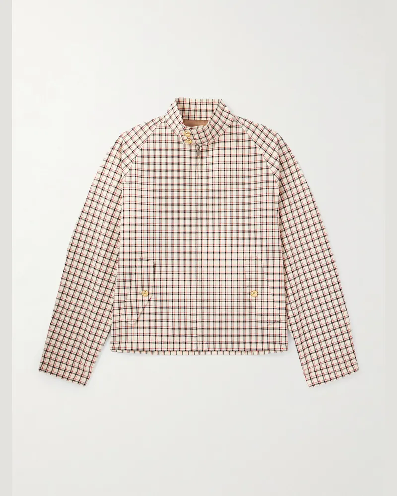 Valentino Garavani Jacke aus kariertem Baumwoll-Twill Neutral