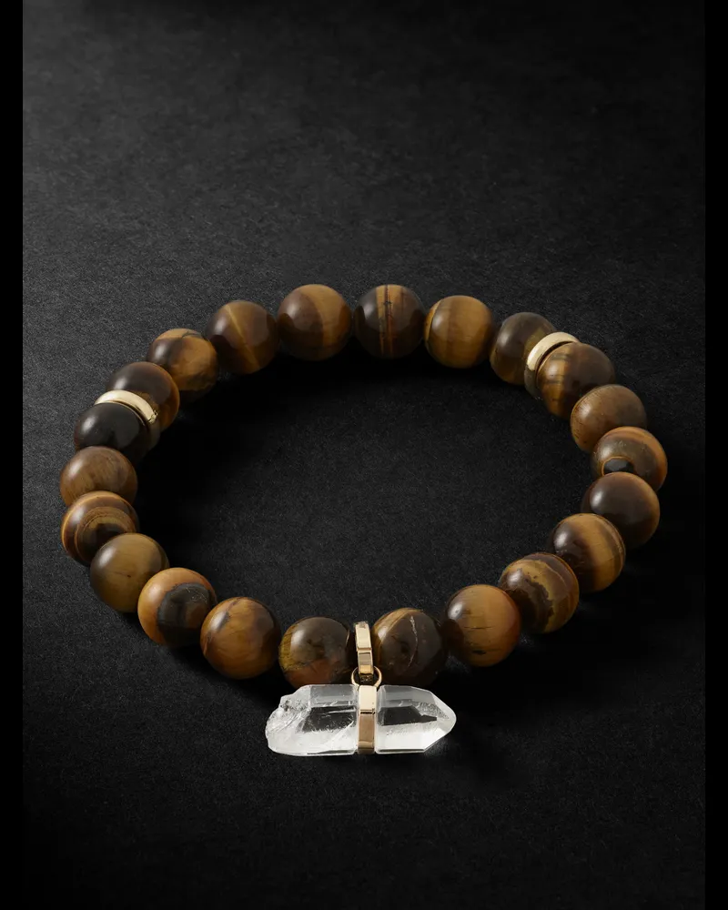 JIA JIA 14-Karat Gold Multi-Stone Bracelet Brown