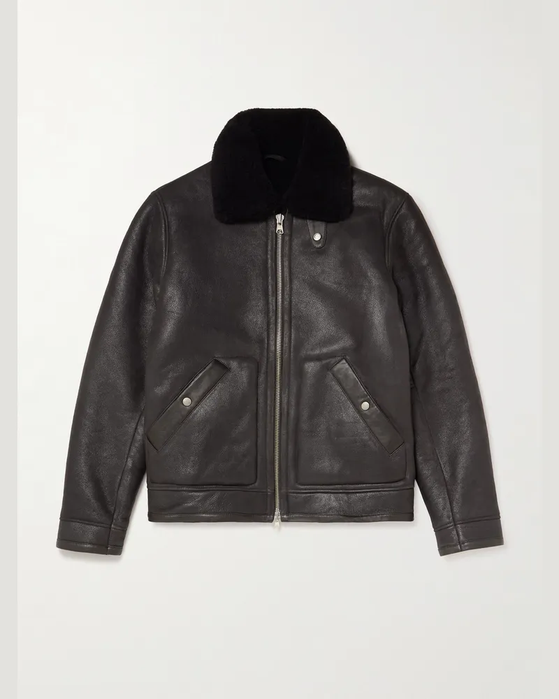 NN 07 Atinkson 8173 Bomberjacke aus Shearling Braun