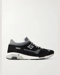 New Balance 1500 Sneakers aus gebürstetem Veloursleder mit Besatz aus Leder und Mesh Schwarz