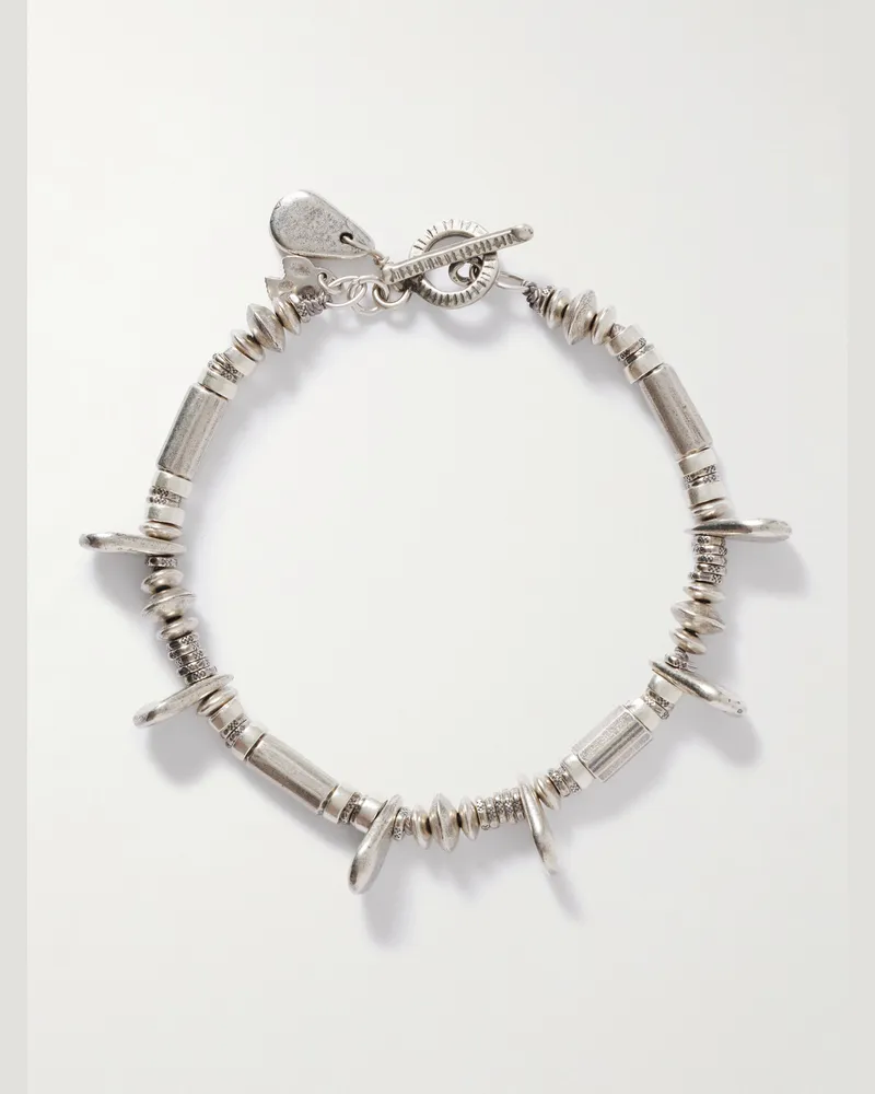 Peyote Bird Platero Armband mit Zierperlen aus Sterlingsilber Silber