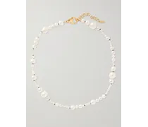 Micah Perlenkette mit vergoldeten Details
