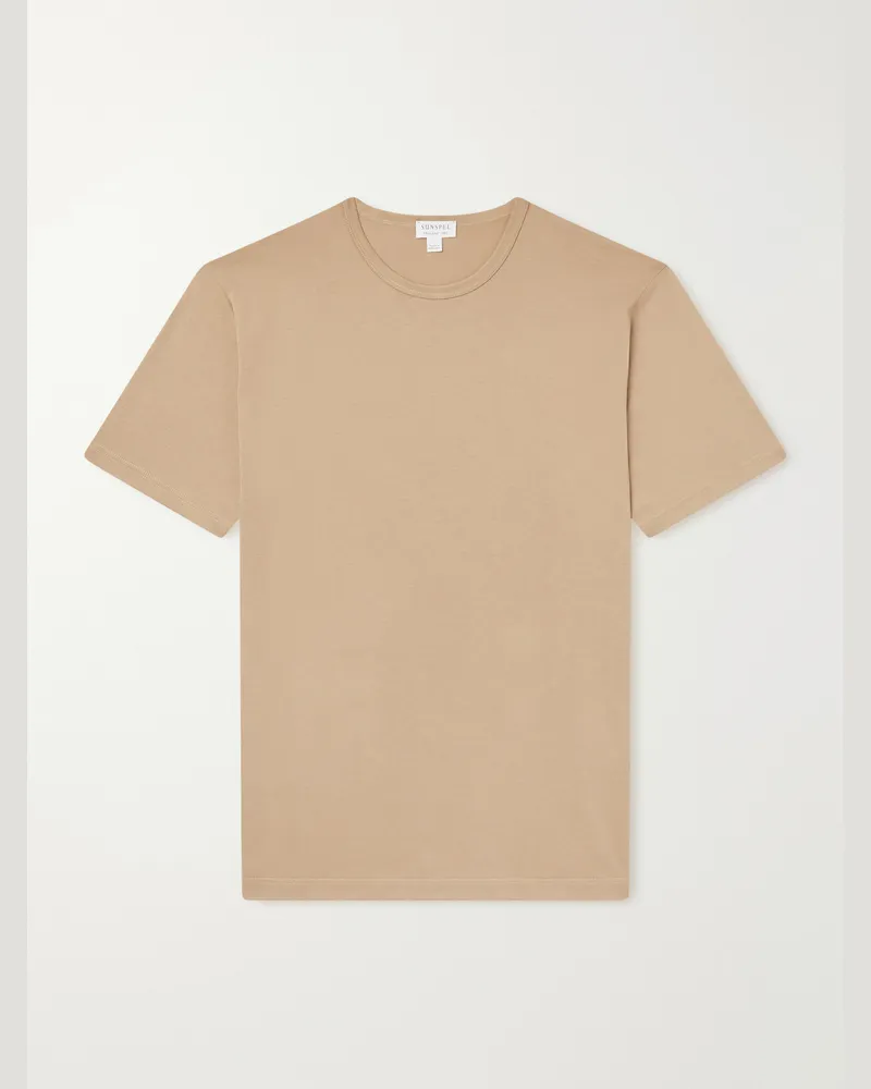 Sunspel Cotton-Jersey T-Shirt Neutrals