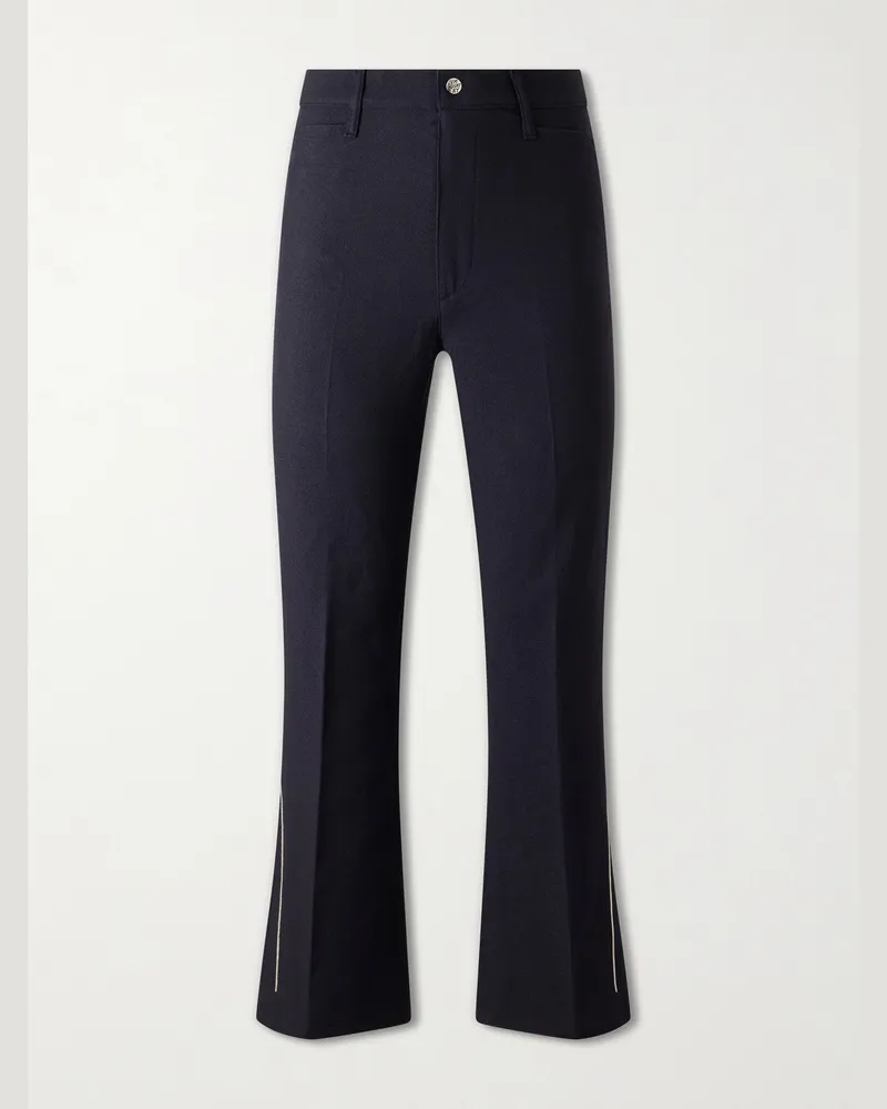 KAPITAL Daddy's Ox Flared Twill Trousers Blue