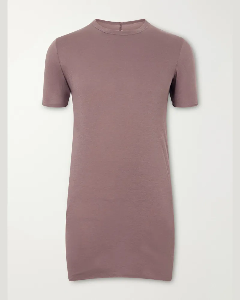 Rick Owens Double Cotton T-Shirt Purple