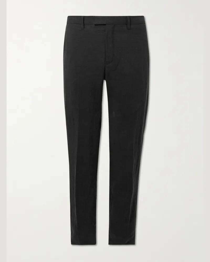 MR P. Phillip Slim-Fit Straight-Leg Linen Suit Trousers Gray