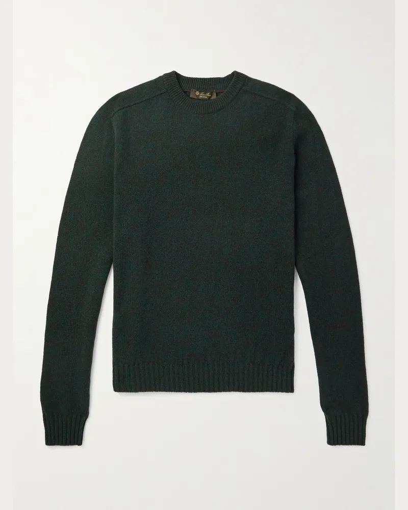Loro Piana Mastallone Pullover aus Wolle Grün