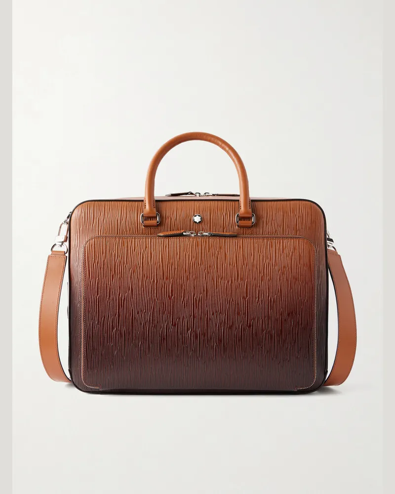 Montblanc Dégradé Corteccia Sfumato Leather Briefcase Brown
