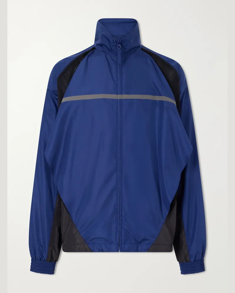 Maison Margiela Mesh-Trimmed Shell Jacket Blue