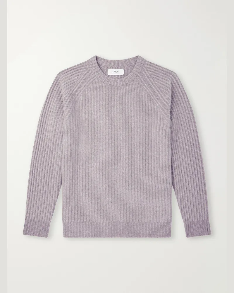 MR P. Ribbed Cashmere Sweater Gray