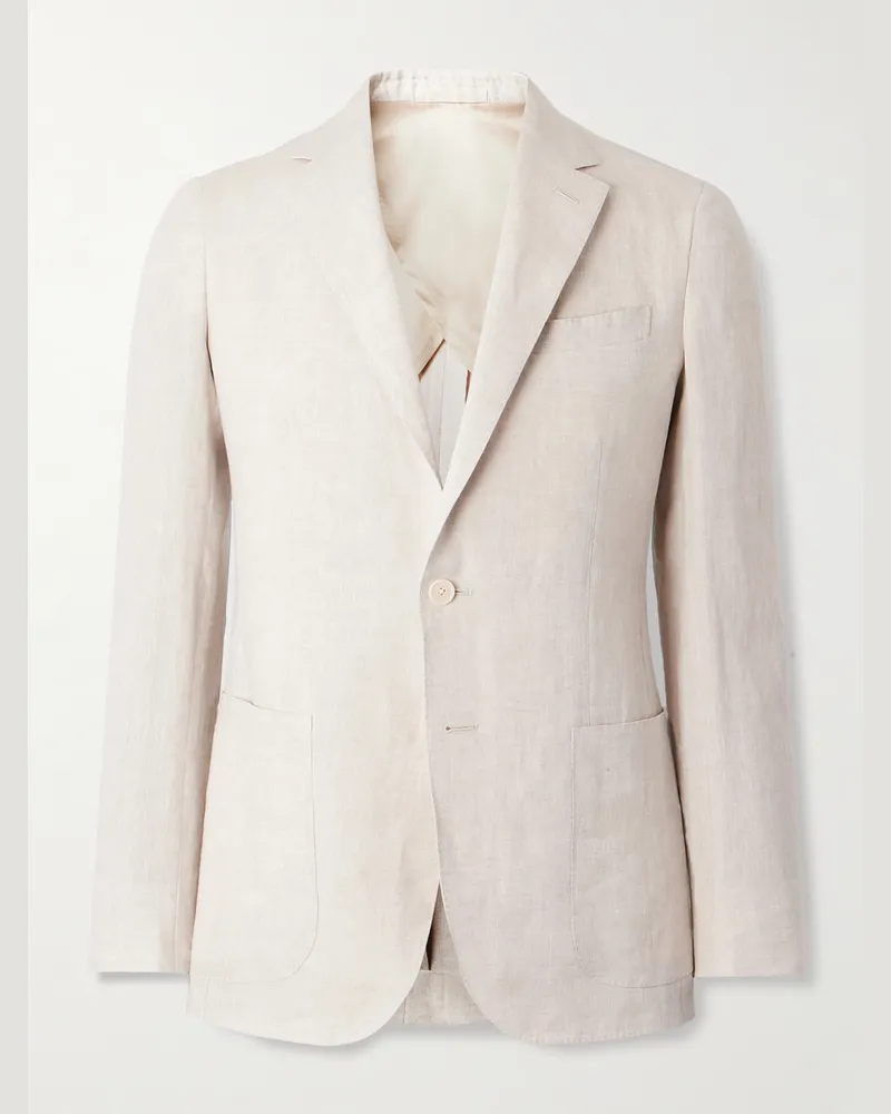 Kingsman Linen Suit Jacket Neutrals