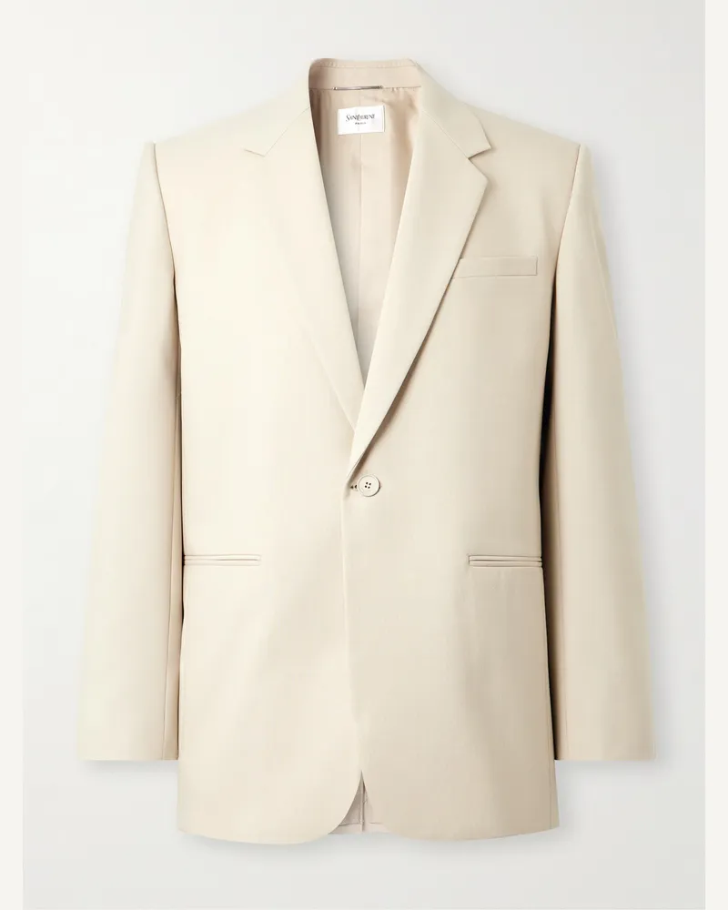 Saint Laurent Sakko aus Wolle Neutral