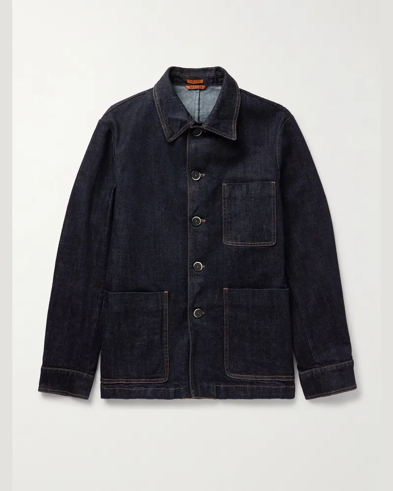 BARENA Orno Hemdjacke aus Denim Blau