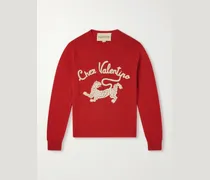Embroidered Virgin Wool Sweater