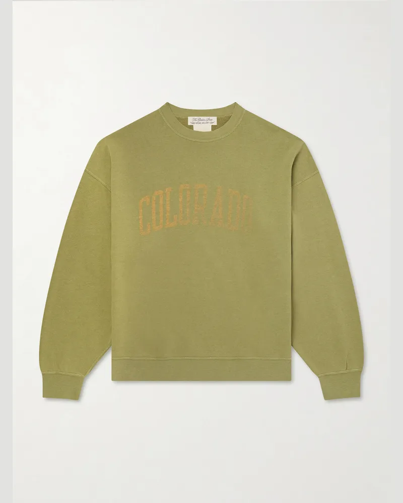Remi Relief Colorado Printed Cotton-Jersey Sweatshirt Green