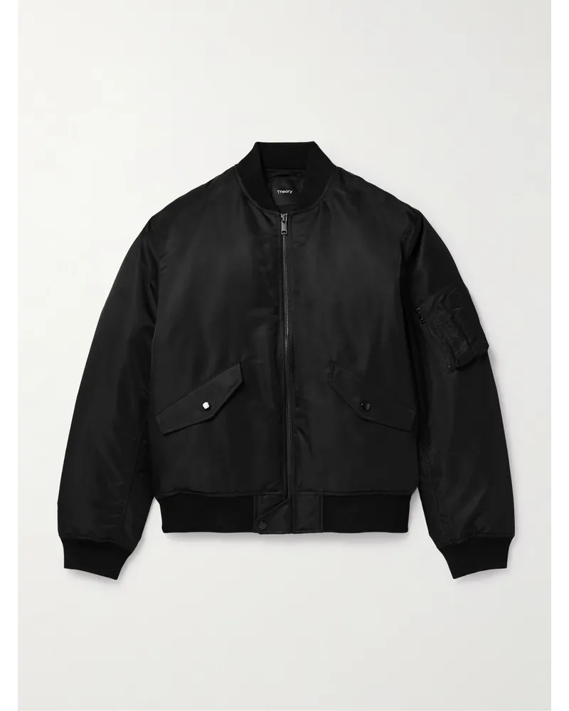 Theory Bomberjacke aus wattiertem Nylon Schwarz