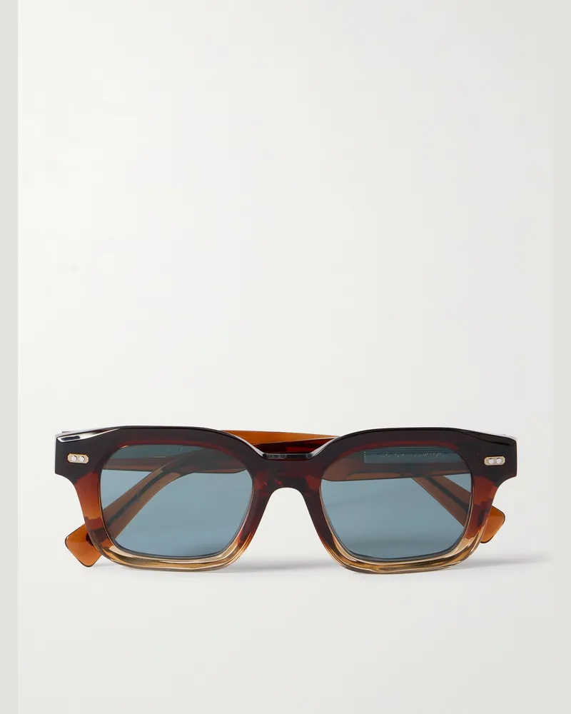 Brunello Cucinelli Sonnenbrille mit D-Rahmen aus Azetat Braun
