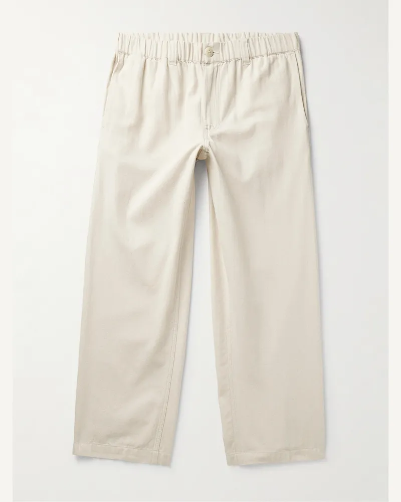 Corridor Gerade geschnittene Hose aus Baumwoll-Canvas Neutral