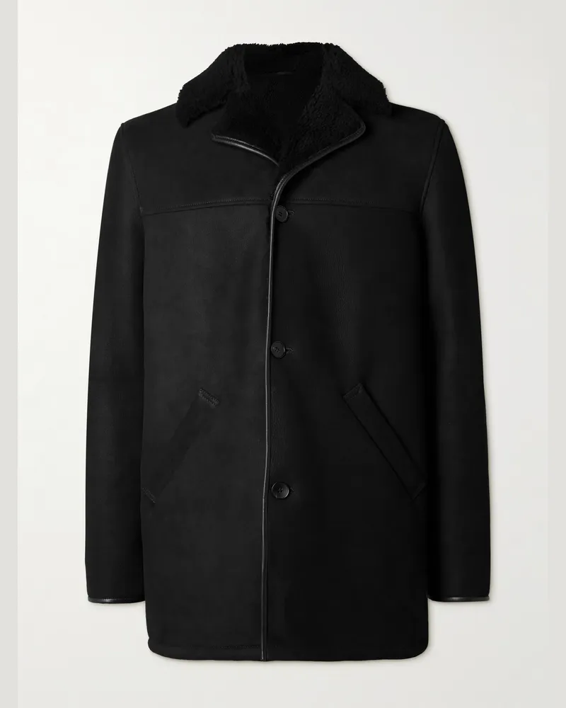 MR P. Mantel aus Shearling Schwarz