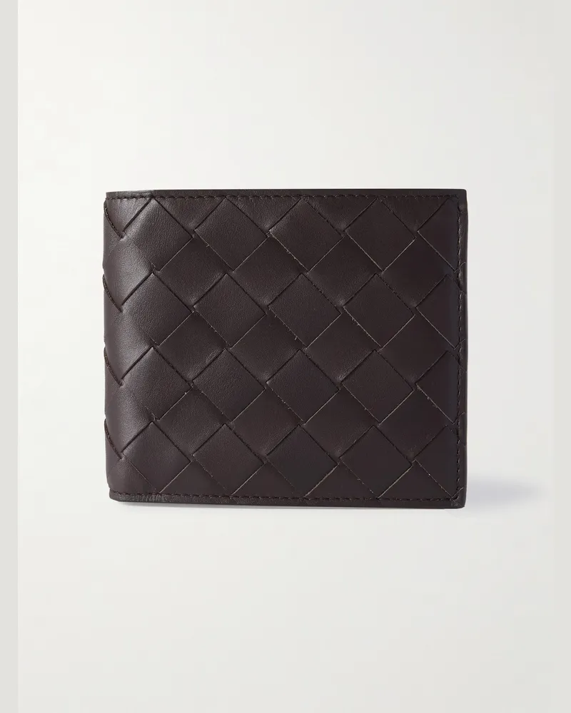 Bottega Veneta Portemonnaie aus Intrecciato-Leder Braun