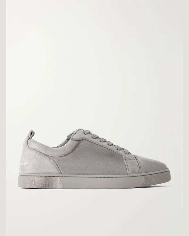 Christian Louboutin Louis Junior Suede Sneakers Gray