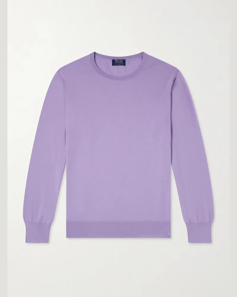 William Lockie Virgin Wool Sweater Purple