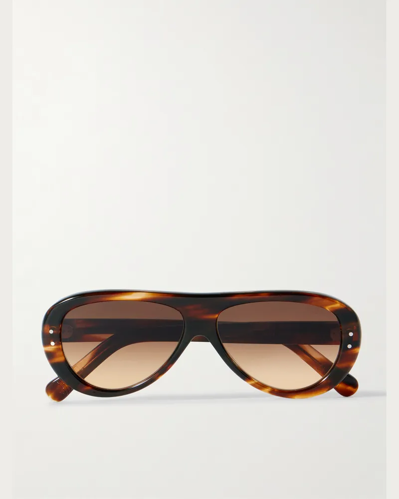 MR P. Cubitts Ischia Aviator-Style Acetate Sunglasses Brown