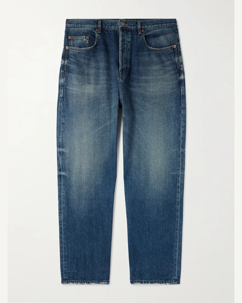 Saint Laurent Gerade geschnittene Jeans Blau