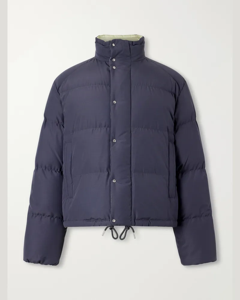 Moncler Verone Quilted Shell Down Jacket Blue