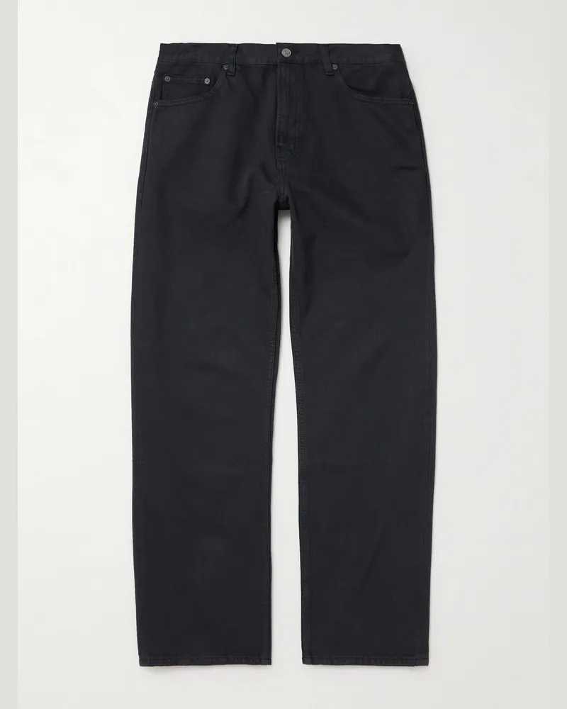 Frame Denim Relaxed Straight-Leg Jeans Blue