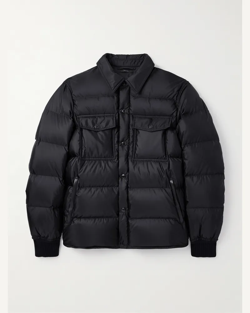 Tom Ford Quilted Shell Down Jacket Black