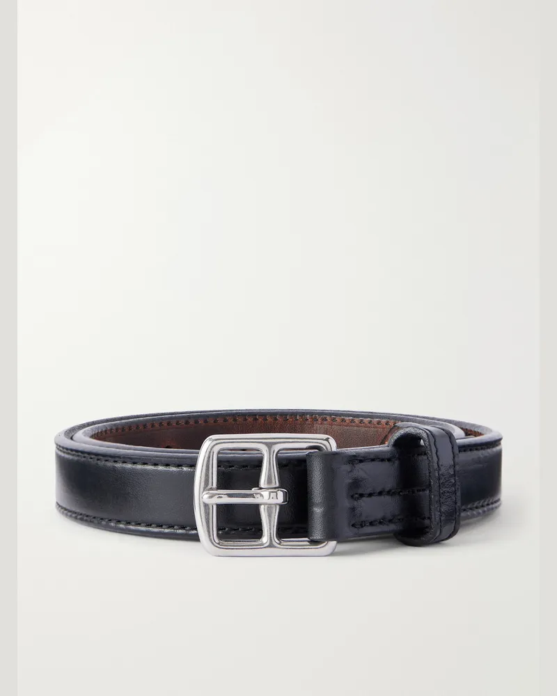 YUKETEN Stirrup 3cm Leather Belt Black