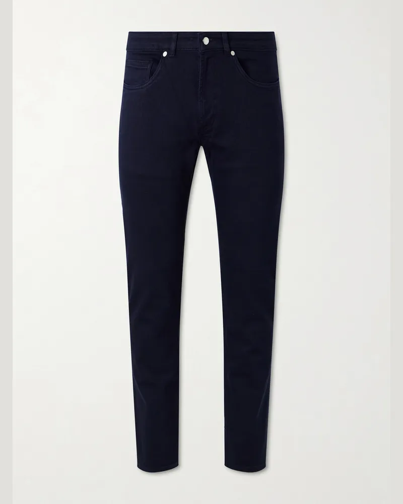 Peter Millar Fairfield Straight-Leg Garment-Dyed Jeans Blue