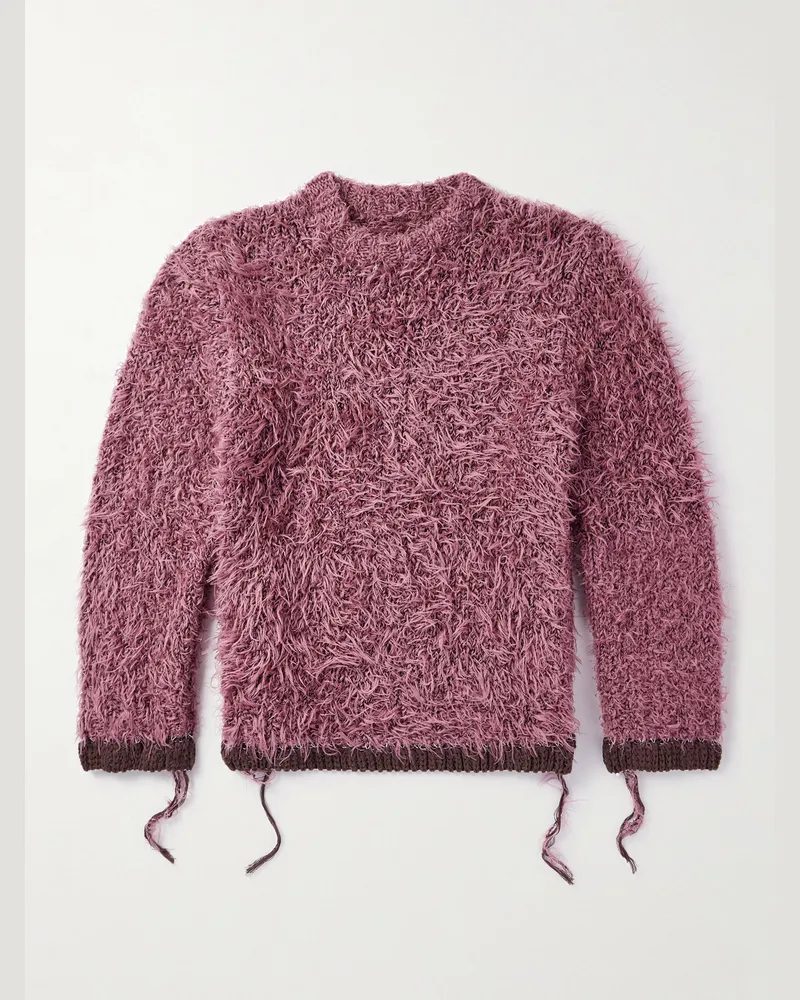 Sacai Pullover aus gebürstetem Strick Pink