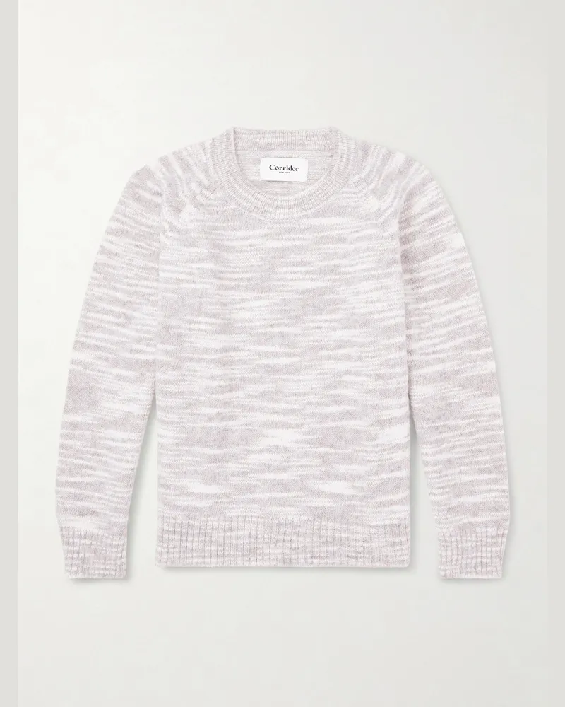 Corridor Space-Dyed Alpaca and Pima Cotton-Blend Sweater Gray