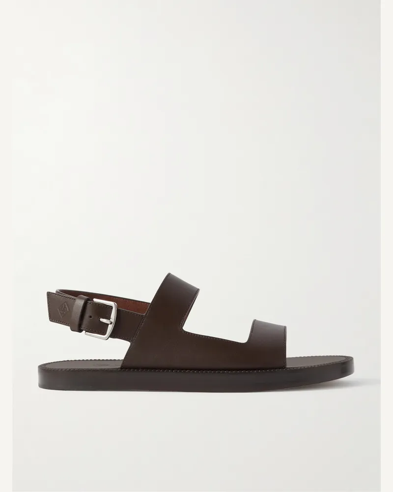 Loro Piana Leather Sandals Brown