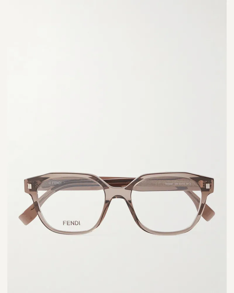 Fendi Brille mit D-Rahmen aus Azetat Braun