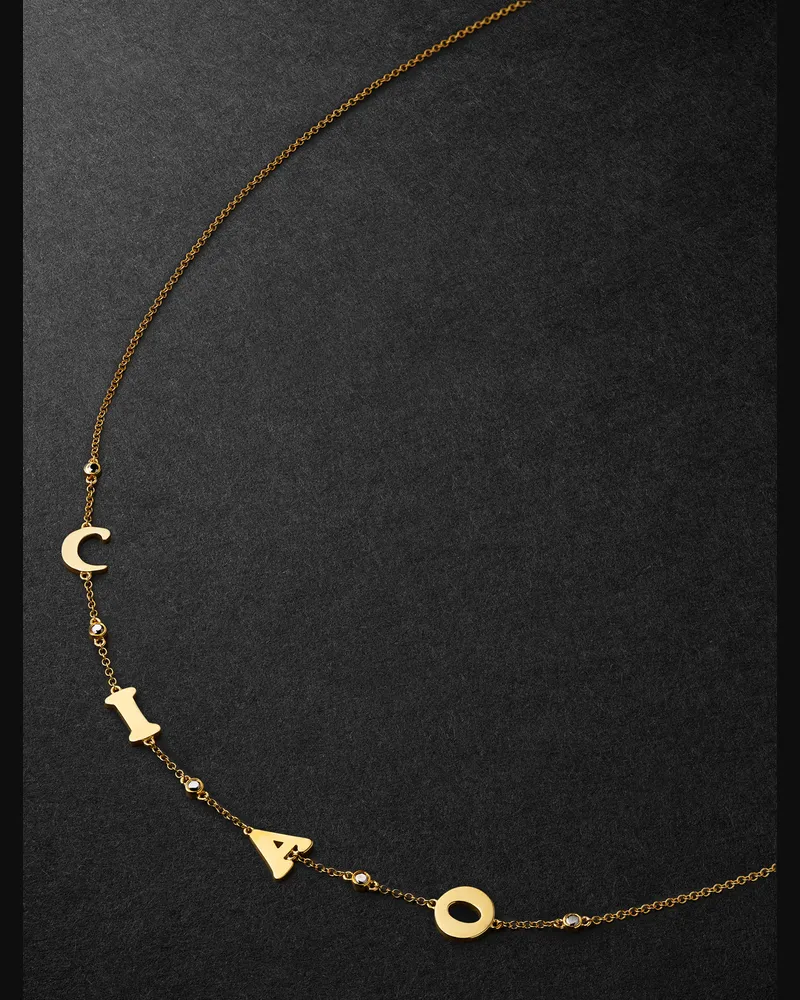 Yvonne Léon Ciao Kette aus Gold mit Diamanten Gold