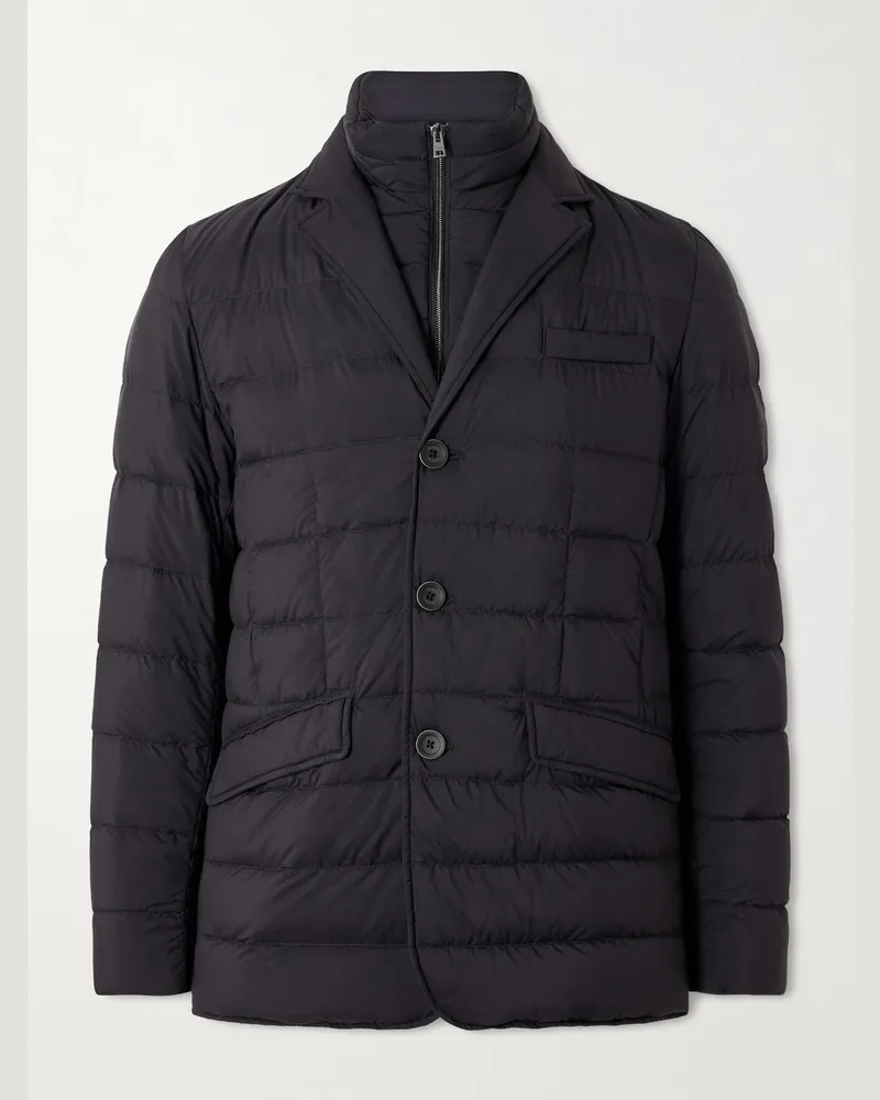 Herno La Giacca Layered Padded Shell Jacket Black
