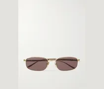 Bamboo Rectangular-Frame Gold-Tone Sunglasses