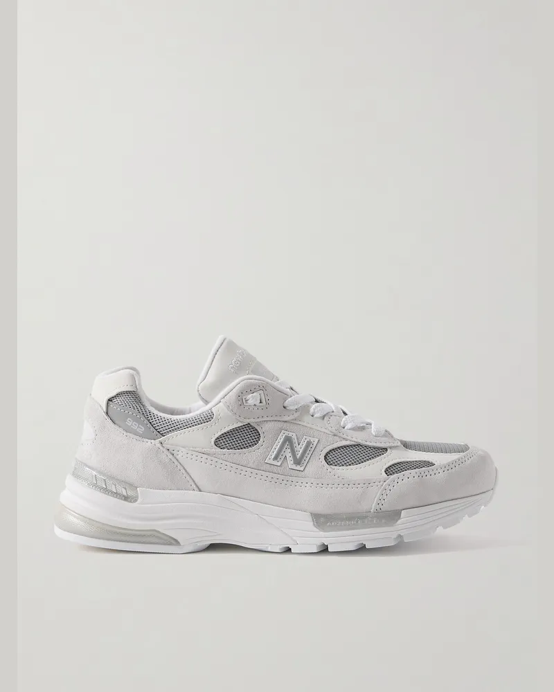 New Balance 992 Core Sneakers aus Veloursleder, Mesh und Leder Grau
