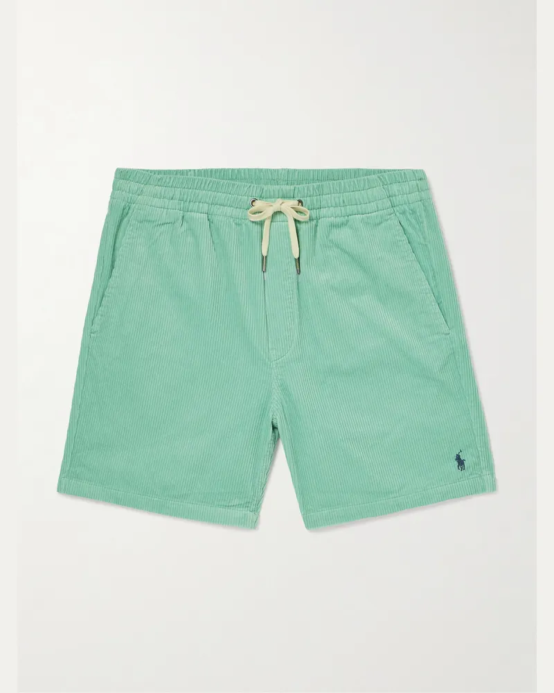 Ralph Lauren Straight-Leg Cotton Drawstring Shorts Green