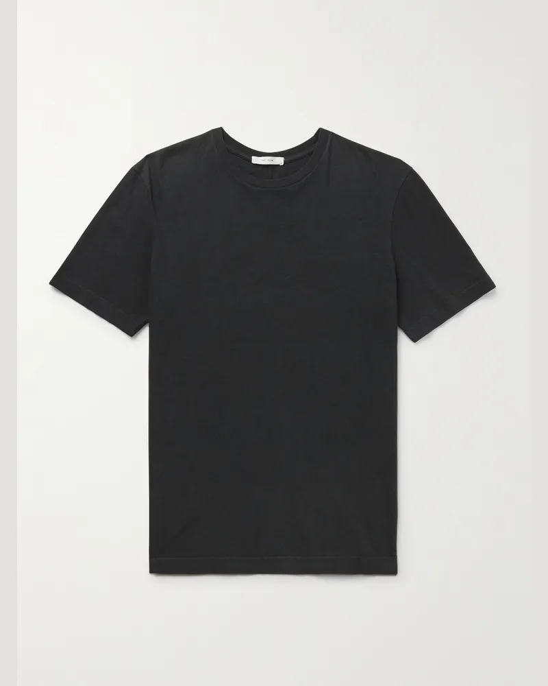 The Row Luke T-Shirt aus Baumwoll-Jersey Schwarz