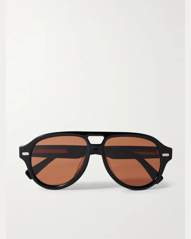 Brunello Cucinelli Pilotensonnenbrille aus Azetat Schwarz