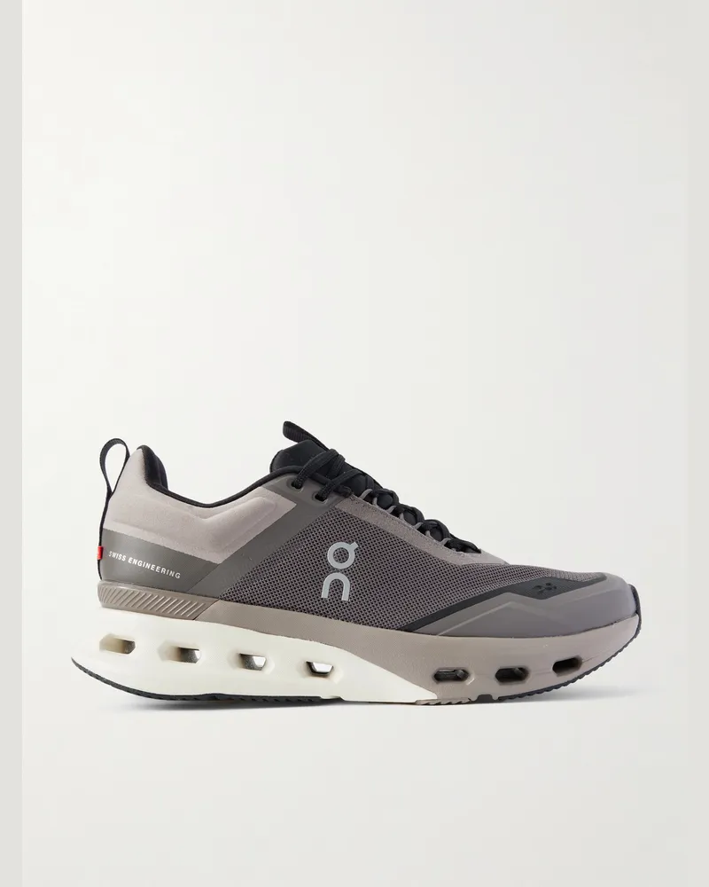 ON Cloudnova X Laufschuhe aus Mesh mit Gummibesatz Grau