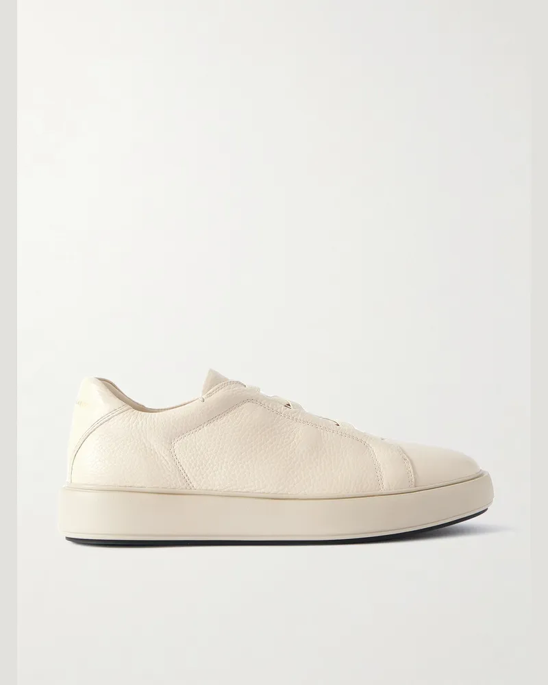 Officine Creative Italia Slouch 001 Sneakers aus vollnarbigem Leder Weiß
