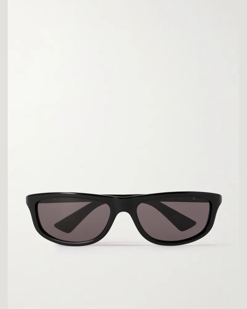 Bottega Veneta Sonnenbrille mit D-Rahmen aus Azetat Schwarz