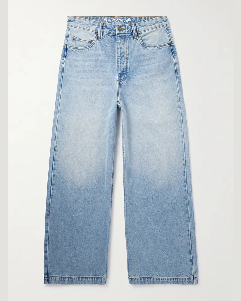 MANAAKI Gerade geschnittene Jeans Blau