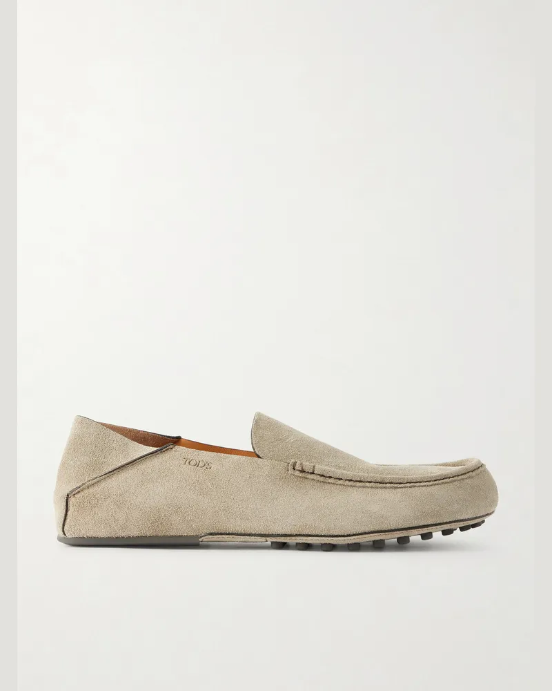 TOD'S Gommino Suede Loafers Brown