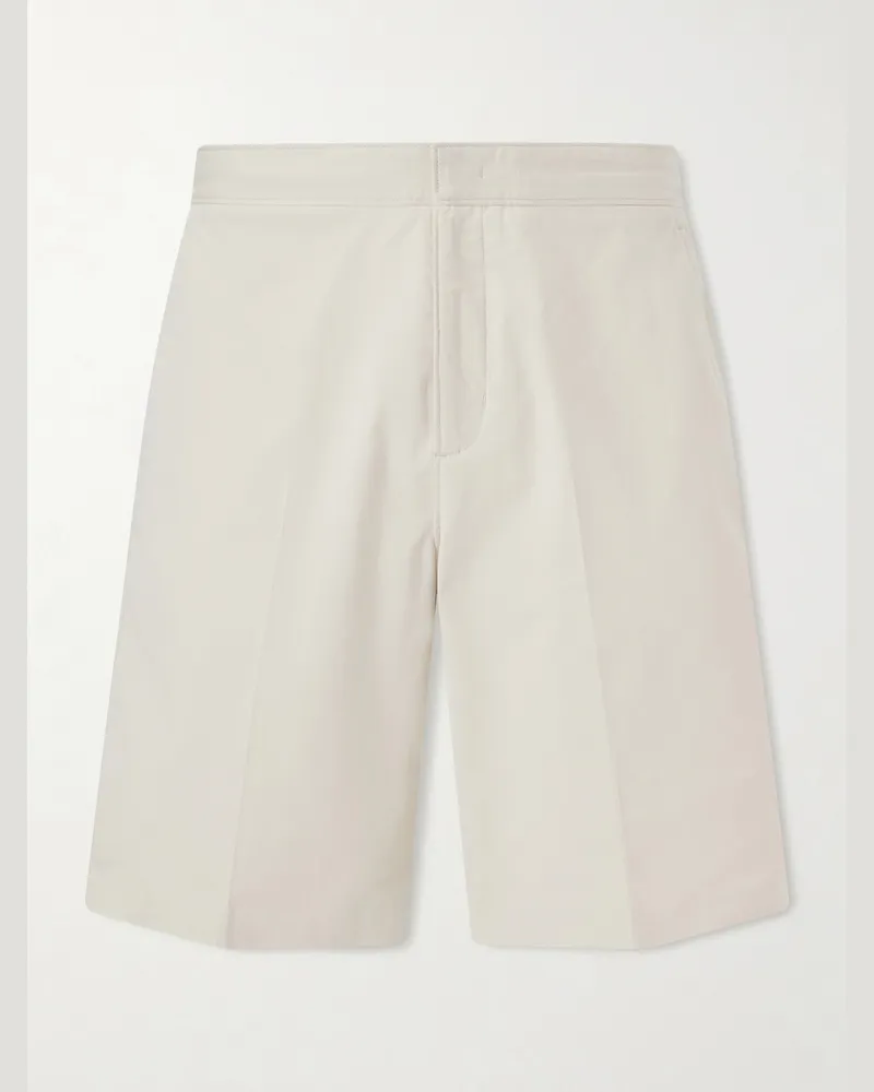Orlebar Brown Laurent Straight-Leg Stretch-Cotton Shorts Neutrals